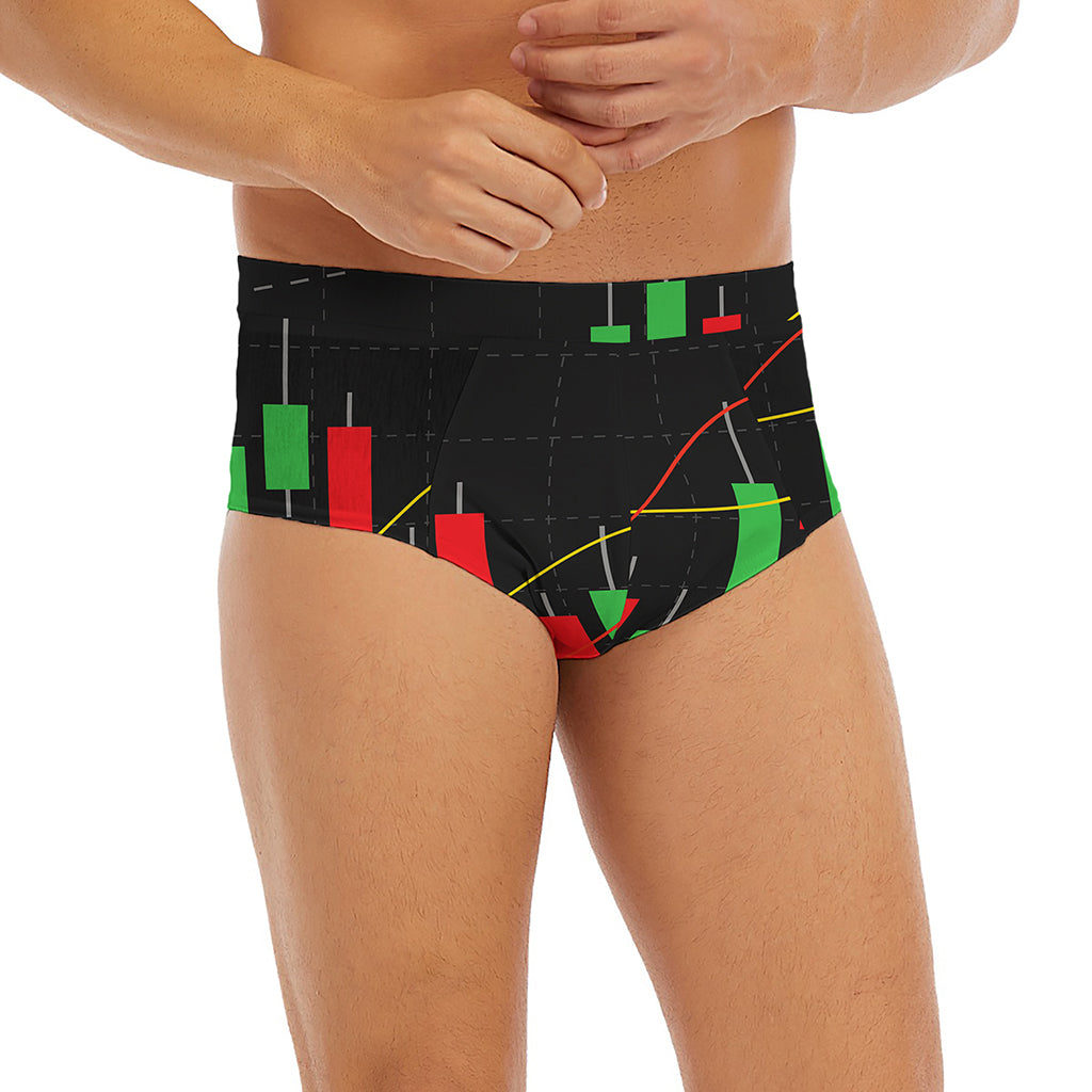 Stock Market Candlestick Print Men's Briefs