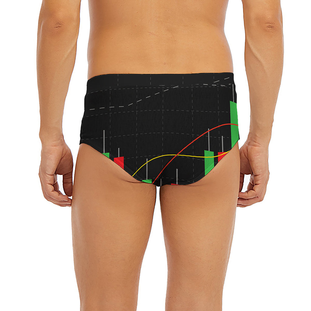 Stock Market Candlestick Print Men's Briefs