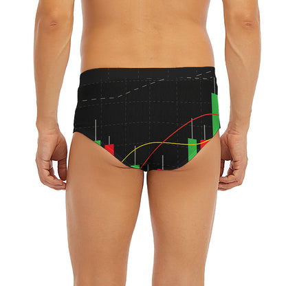 Stock Market Candlestick Print Men's Briefs