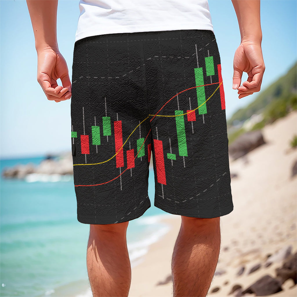 Stock Market Candlestick Print Men's Cargo Shorts