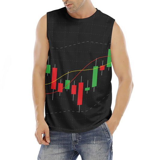 Stock Market Candlestick Print Men's Fitness Tank Top