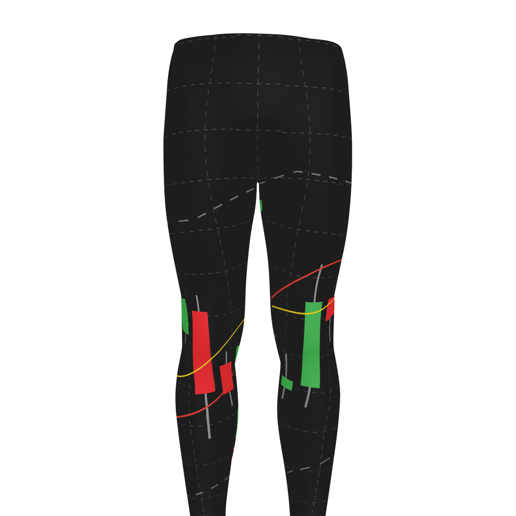 Stock Market Candlestick Print Men's leggings