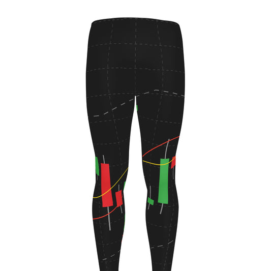 Stock Market Candlestick Print Men's leggings