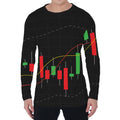 Stock Market Candlestick Print Men's Long Sleeve T-Shirt