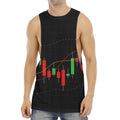 Stock Market Candlestick Print Men's Muscle Tank Top