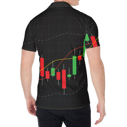 Stock Market Candlestick Print Men's Shirt