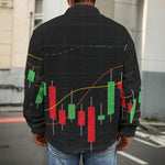 Stock Market Candlestick Print Men's Shirt Jacket