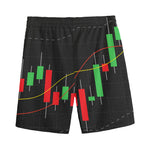 Stock Market Candlestick Print Men's Sports Shorts