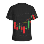 Stock Market Candlestick Print Men's Sports T-Shirt