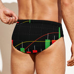 Stock Market Candlestick Print Men's Swim Briefs
