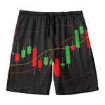 Stock Market Candlestick Print Men's Swim Trunks