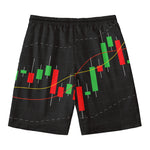 Stock Market Candlestick Print Men's Swim Trunks
