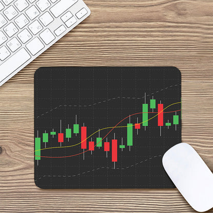 Stock Market Candlestick Print Mouse Pad