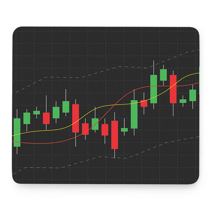 Stock Market Candlestick Print Mouse Pad