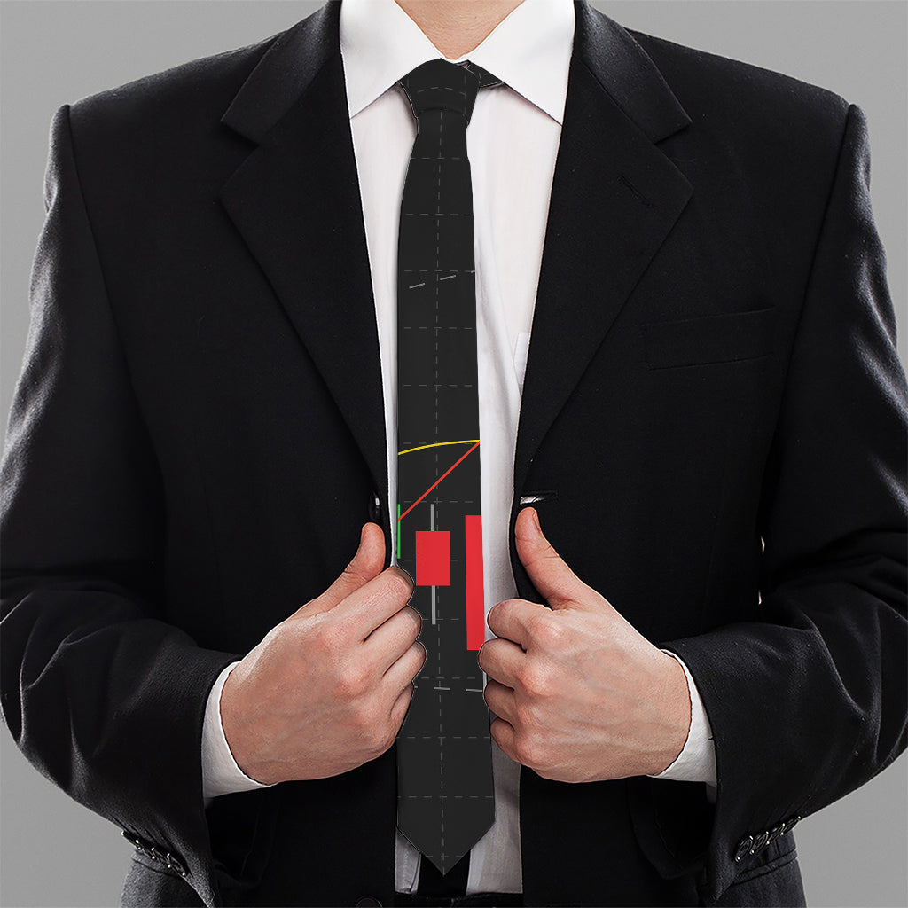 Stock Market Candlestick Print Necktie