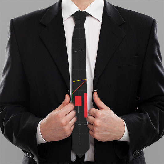 Stock Market Candlestick Print Necktie