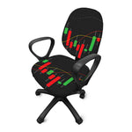 Stock Market Candlestick Print Office Chair Cover