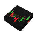 Stock Market Candlestick Print Outdoor Seat Cushion Cover