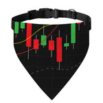 Stock Market Candlestick Print Over The Collar Dog Bandana
