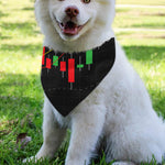 Stock Market Candlestick Print Over The Collar Dog Bandana