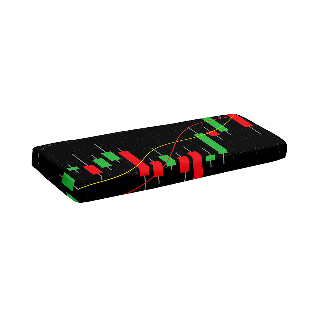 Stock Market Candlestick Print Piano Keyboard Cover