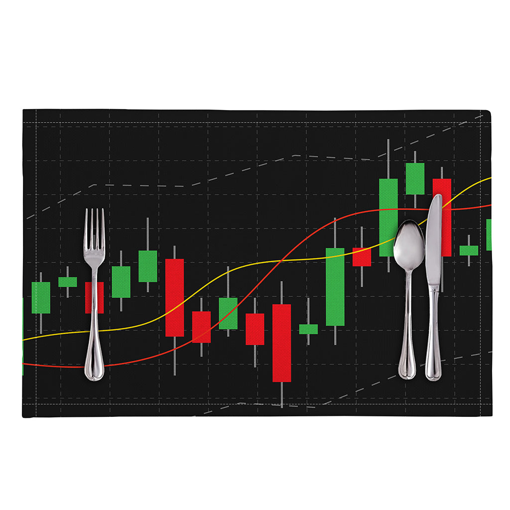 Stock Market Candlestick Print Placemat