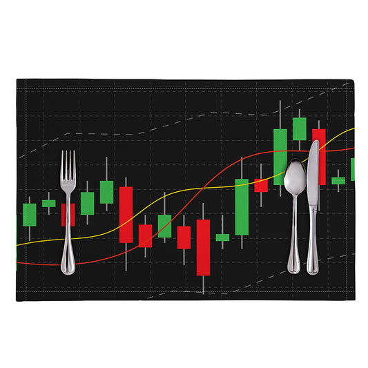 Stock Market Candlestick Print Placemat