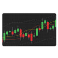 Stock Market Candlestick Print Polyester Doormat