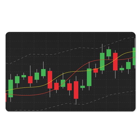 Stock Market Candlestick Print Polyester Doormat