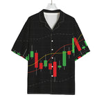 Stock Market Candlestick Print Rayon Hawaiian Shirt