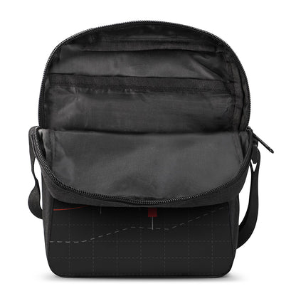 Stock Market Candlestick Print Rectangular Crossbody Bag