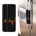 Stock Market Candlestick Print Refrigerator Handle Covers