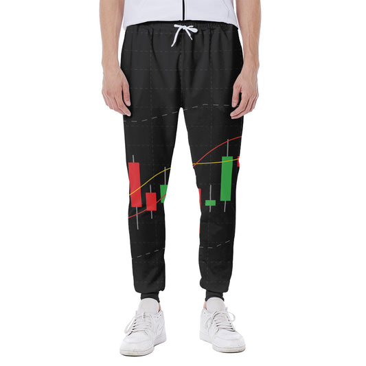 Stock Market Candlestick Print Scuba Joggers
