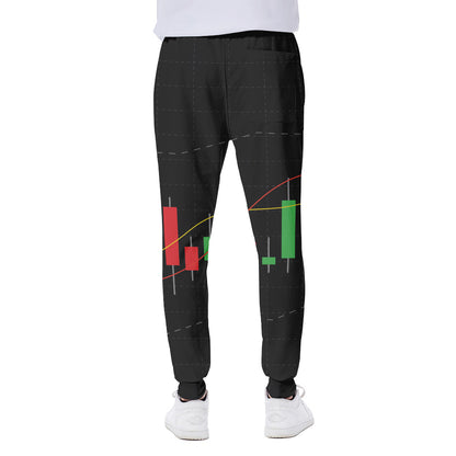 Stock Market Candlestick Print Scuba Joggers
