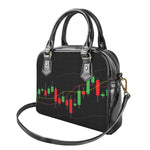 Stock Market Candlestick Print Shoulder Handbag
