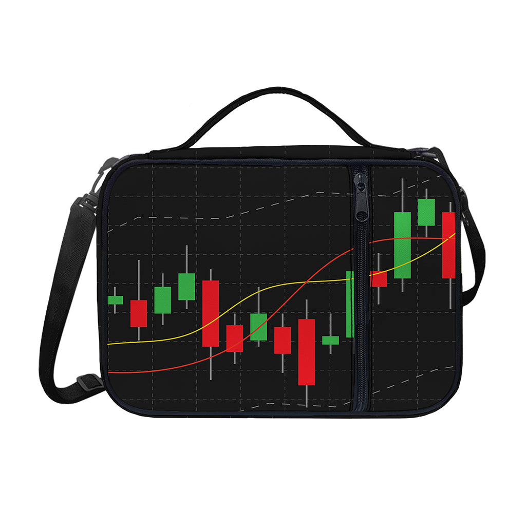Stock Market Candlestick Print Shoulder Strap Bible Bag
