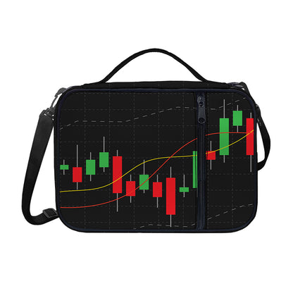 Stock Market Candlestick Print Shoulder Strap Bible Bag
