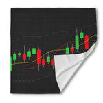 Stock Market Candlestick Print Silk Bandana