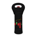 Stock Market Candlestick Print Single Neoprene Wine Tote