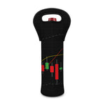 Stock Market Candlestick Print Single Neoprene Wine Tote