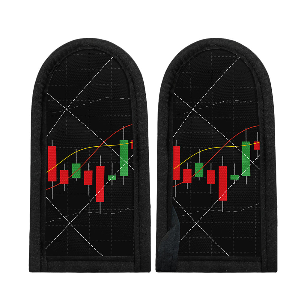 Stock Market Candlestick Print Skillet Handle Cover