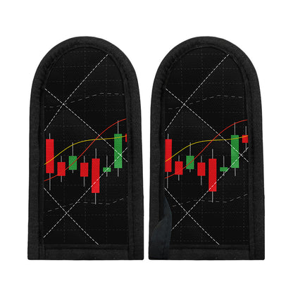 Stock Market Candlestick Print Skillet Handle Cover
