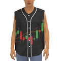 Stock Market Candlestick Print Sleeveless Baseball Jersey