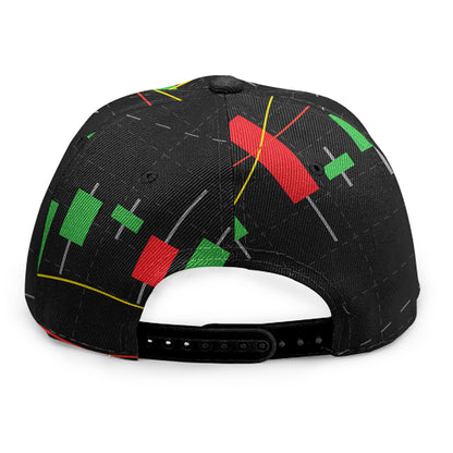 Stock Market Candlestick Print Snapback Cap