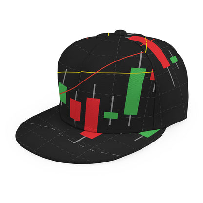 Stock Market Candlestick Print Snapback Cap