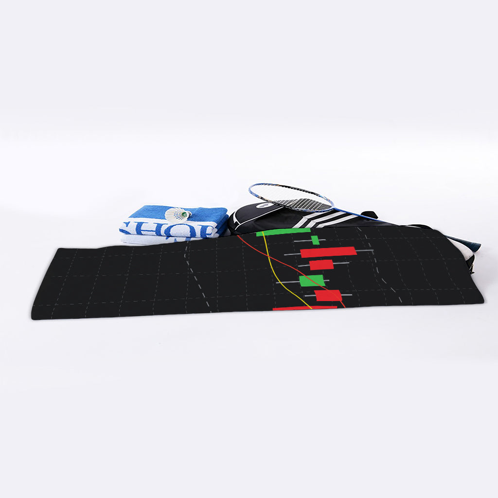 Stock Market Candlestick Print Sports Towel