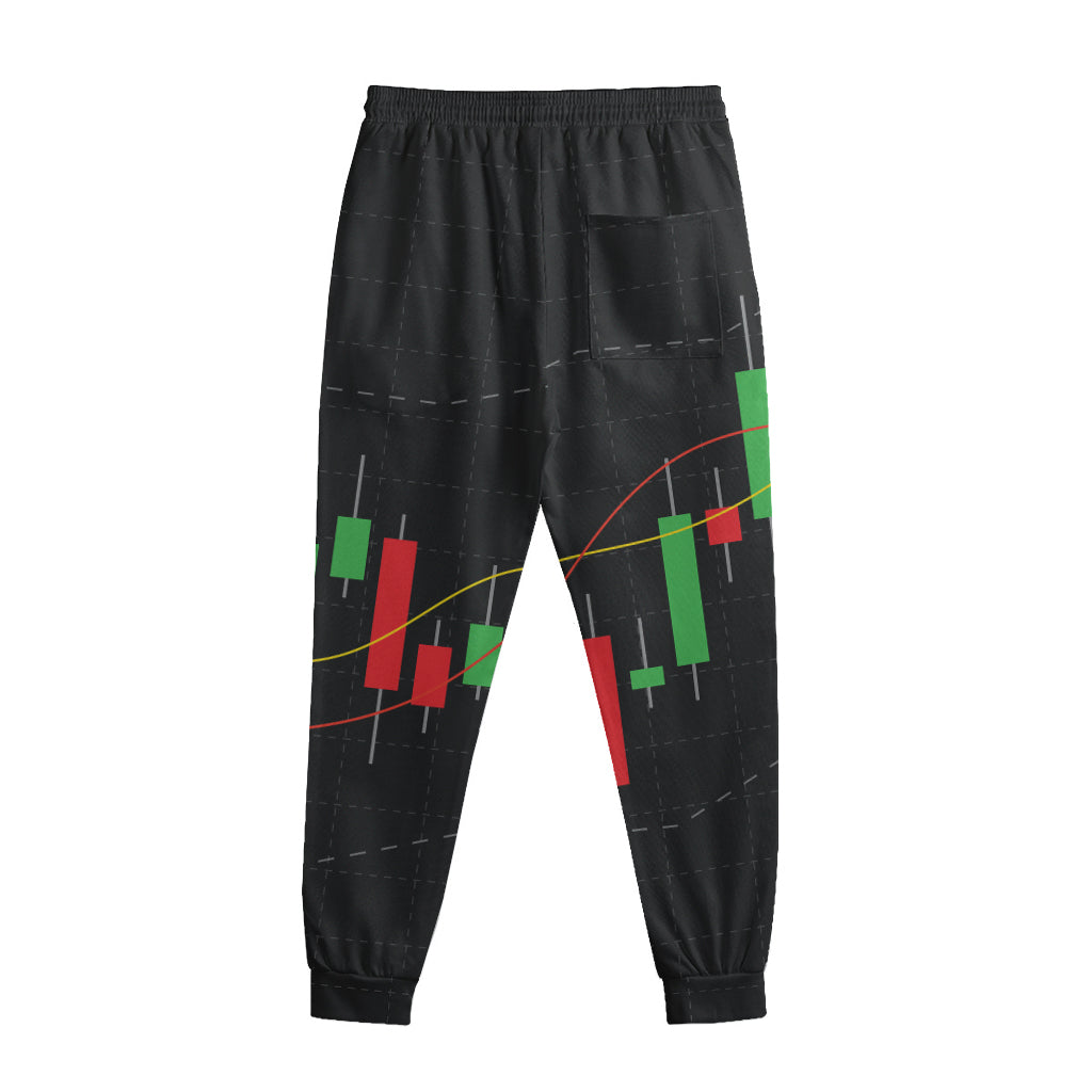 Stock Market Candlestick Print Sweatpants