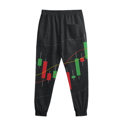 Stock Market Candlestick Print Sweatpants