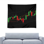 Stock Market Candlestick Print Tapestry