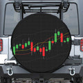 Stock Market Candlestick Print Tire Cover
